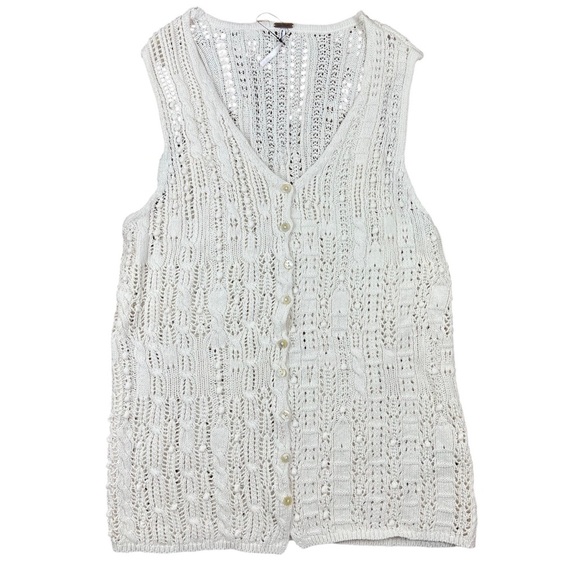 Free People Lily Tunic Knit Tank Top Vest - Size M - Picture 1 of 8